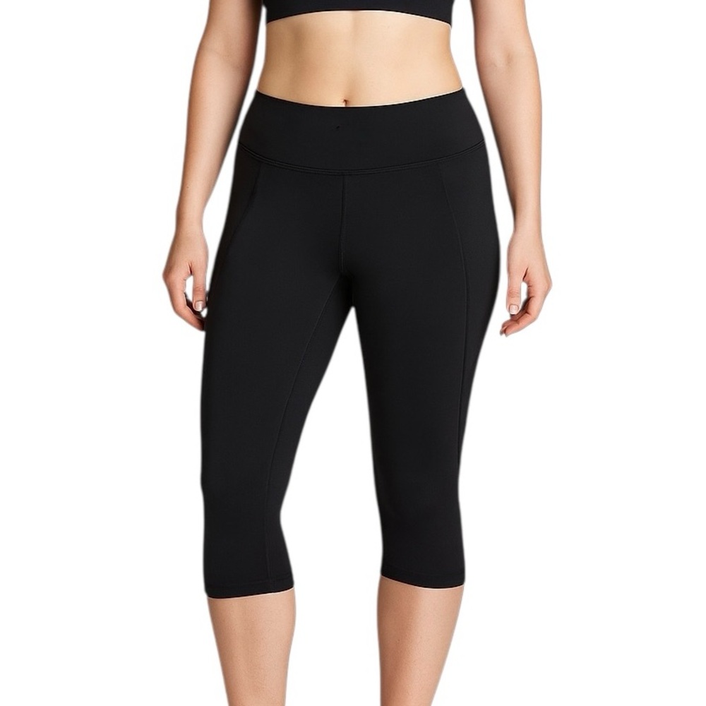 🖤 Lucy Tech Black Cropped Workout Leggings | Women’s XL